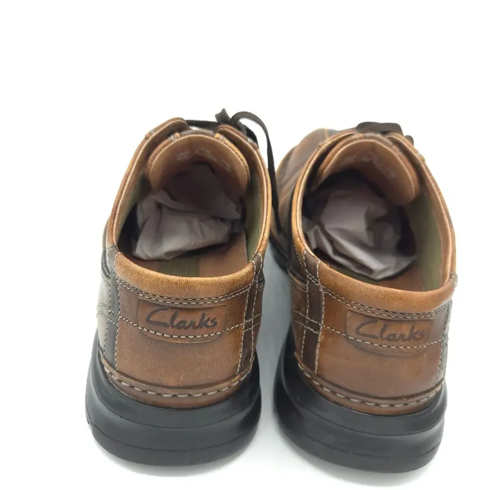 Clarks Touareg Vibe Oxford Men's Size 10.5 Brown Leather Shoes